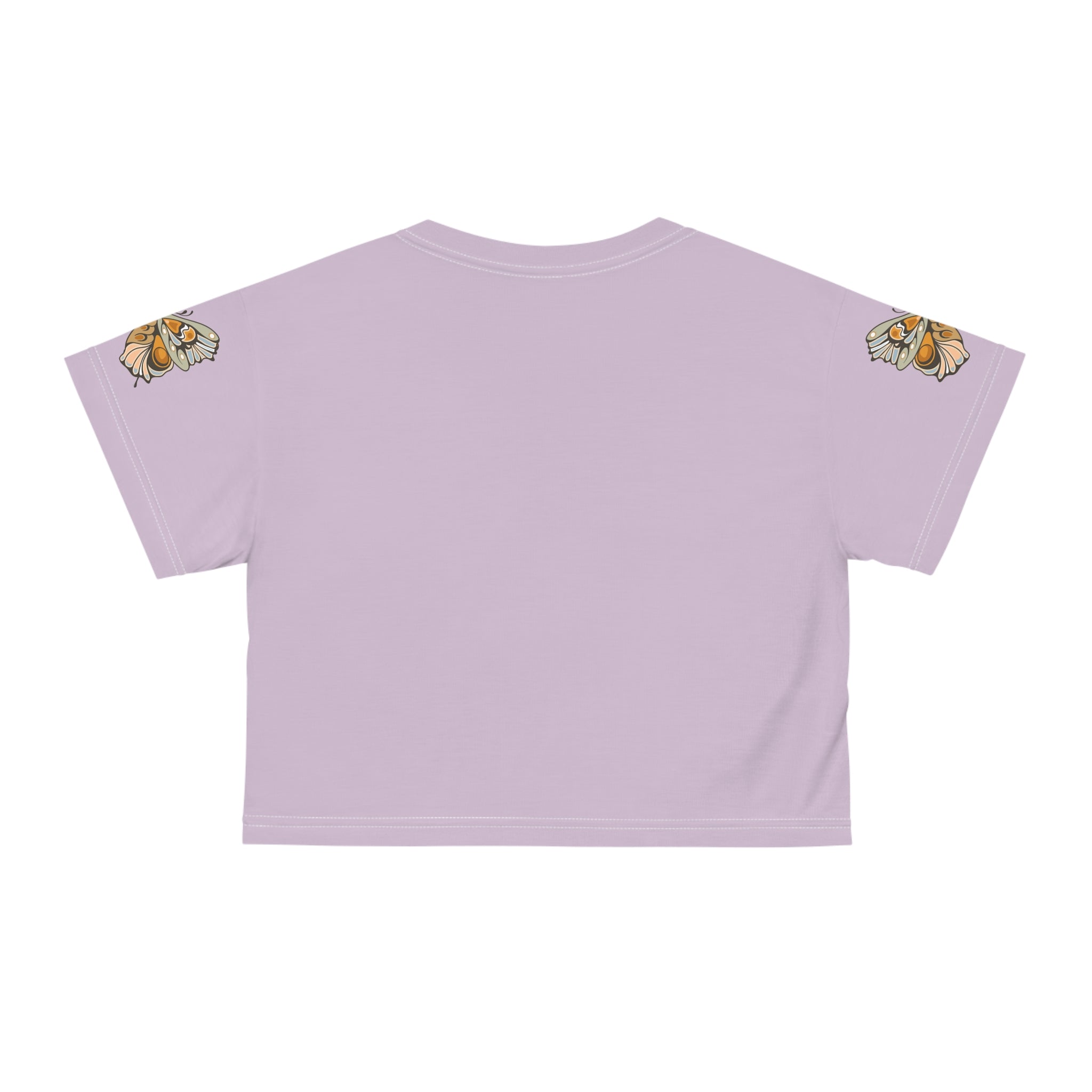 Big Butterfly Crop Tee - Women's Graphic Shirt, Nature Lover Top, Summer Fashion, Short Sleeve Blouse