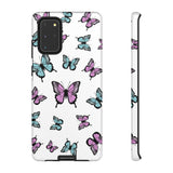 Butterfly Pattern White Background Tough Cases