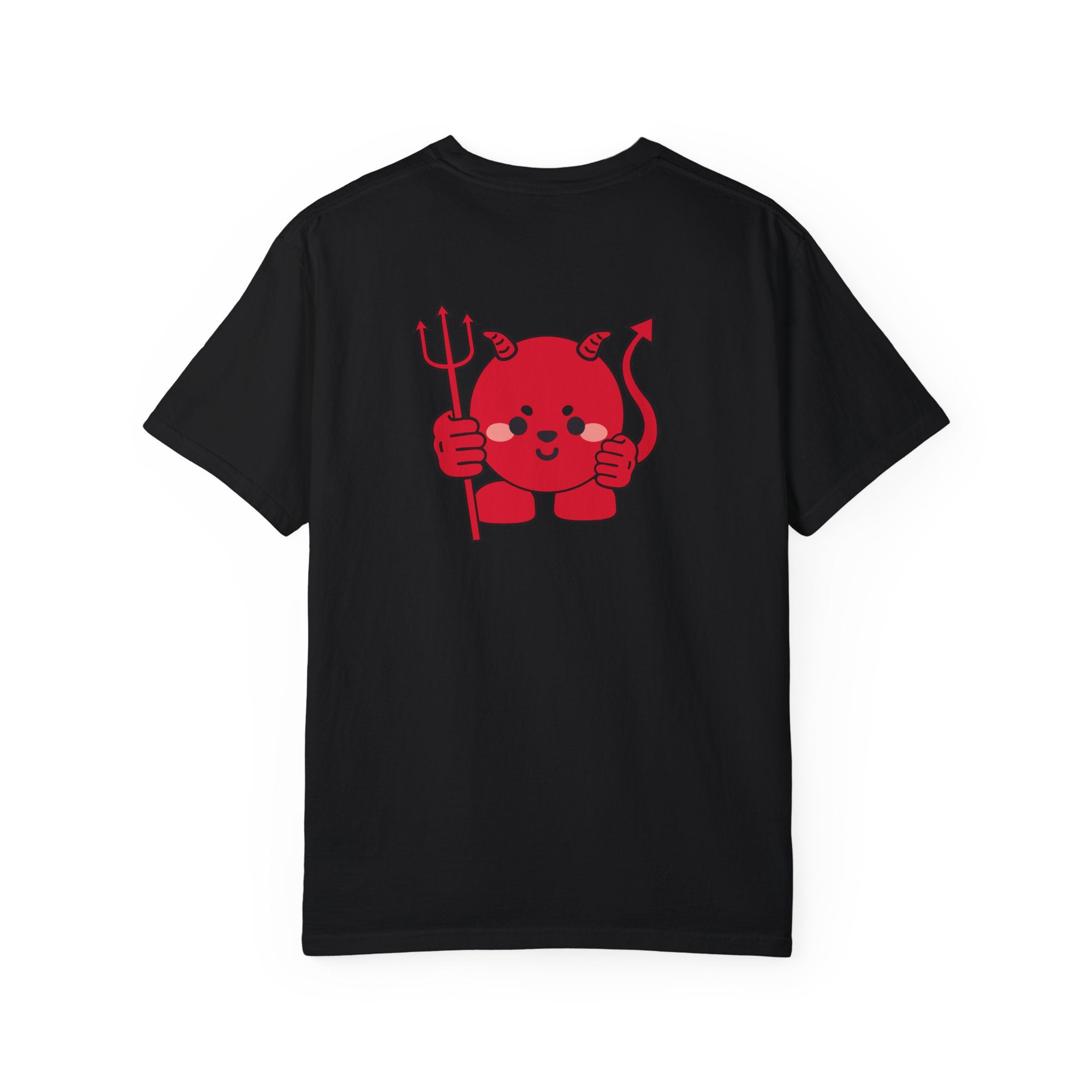 Kawaii Devil Shirt, Cute Demon Garment-Dyed T-shirt, Pastel Grunge Top, Harajuku Inspired Clothing