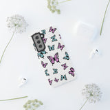 Butterfly Pattern White Background Tough Cases