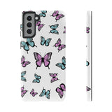 Butterfly Pattern White Background Tough Cases