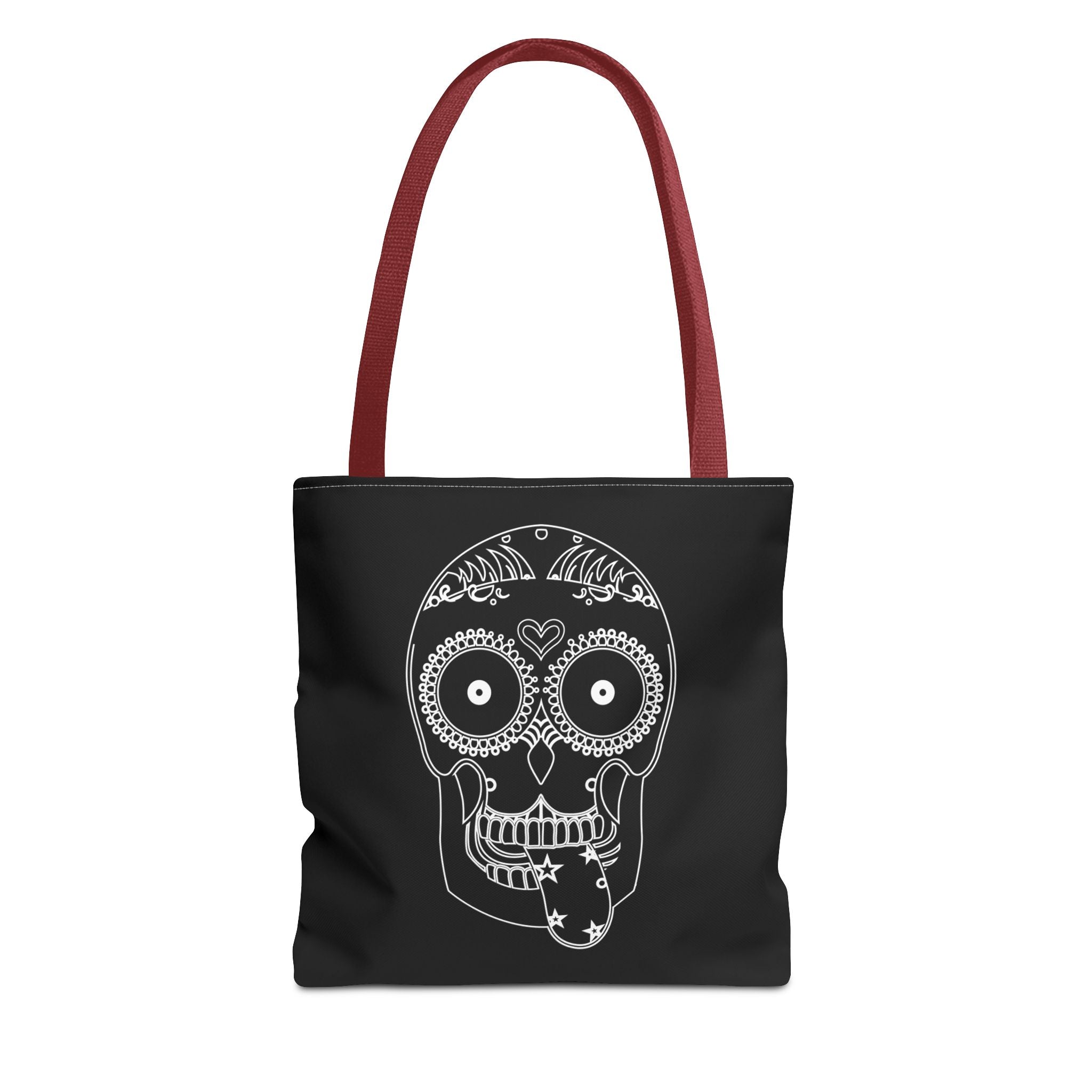 Gothic Skull Tote Bag, Halloween Bag, Spooky Shoulder Bag, Skull and Spider Grocery Tote, Gothic Handbag, Creepy Skull Purse