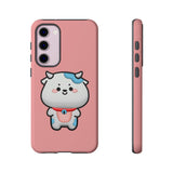 Kawaii Cow Tough Cases - Cute Animal Phone Cover for iPhone Galaxy Pixel, Cow Lover Gift, Animal Print Phone Case, Protective Smartphone