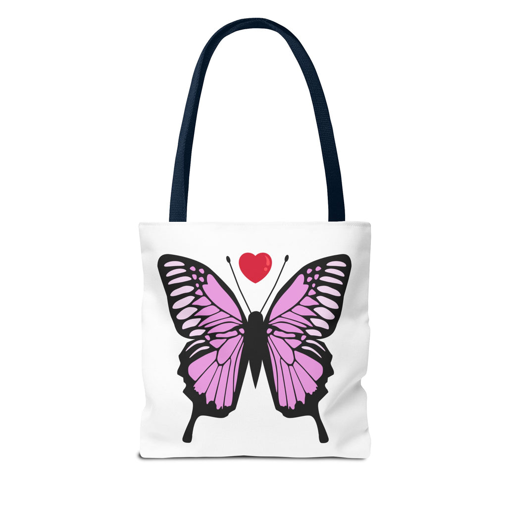 Pink Butterfly Tote Bag - Feminine Floral Design