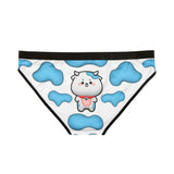 Kawaii Cow Women's Underwear, Cute Animal Print Lingerie, Funny Cartoon Panties, Novelty Intimate Apparel, Whimsical Undergarments