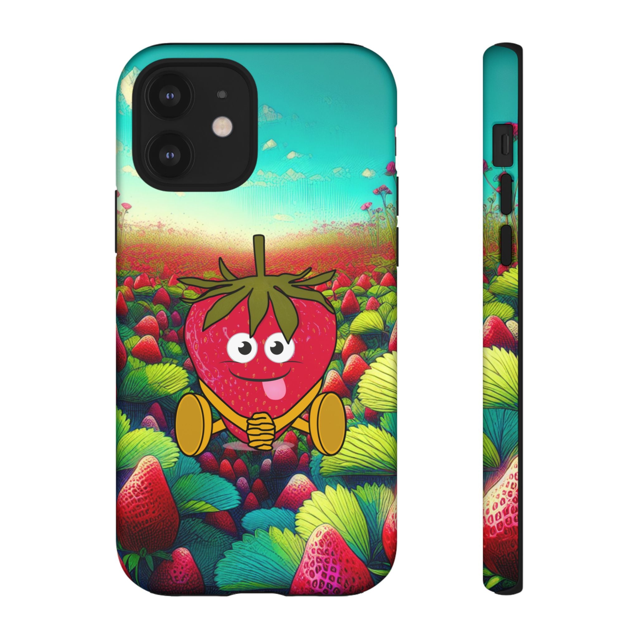 Cute Strawberry in the strawberry fields Tough Cases