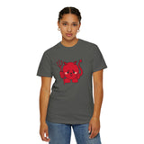 Kawaii Devil Shirt, Cute Demon Garment-Dyed T-shirt, Pastel Grunge Top, Harajuku Inspired Clothing