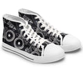 Skulls Women's High Top Sneakers - Gothic Punk Shoes
