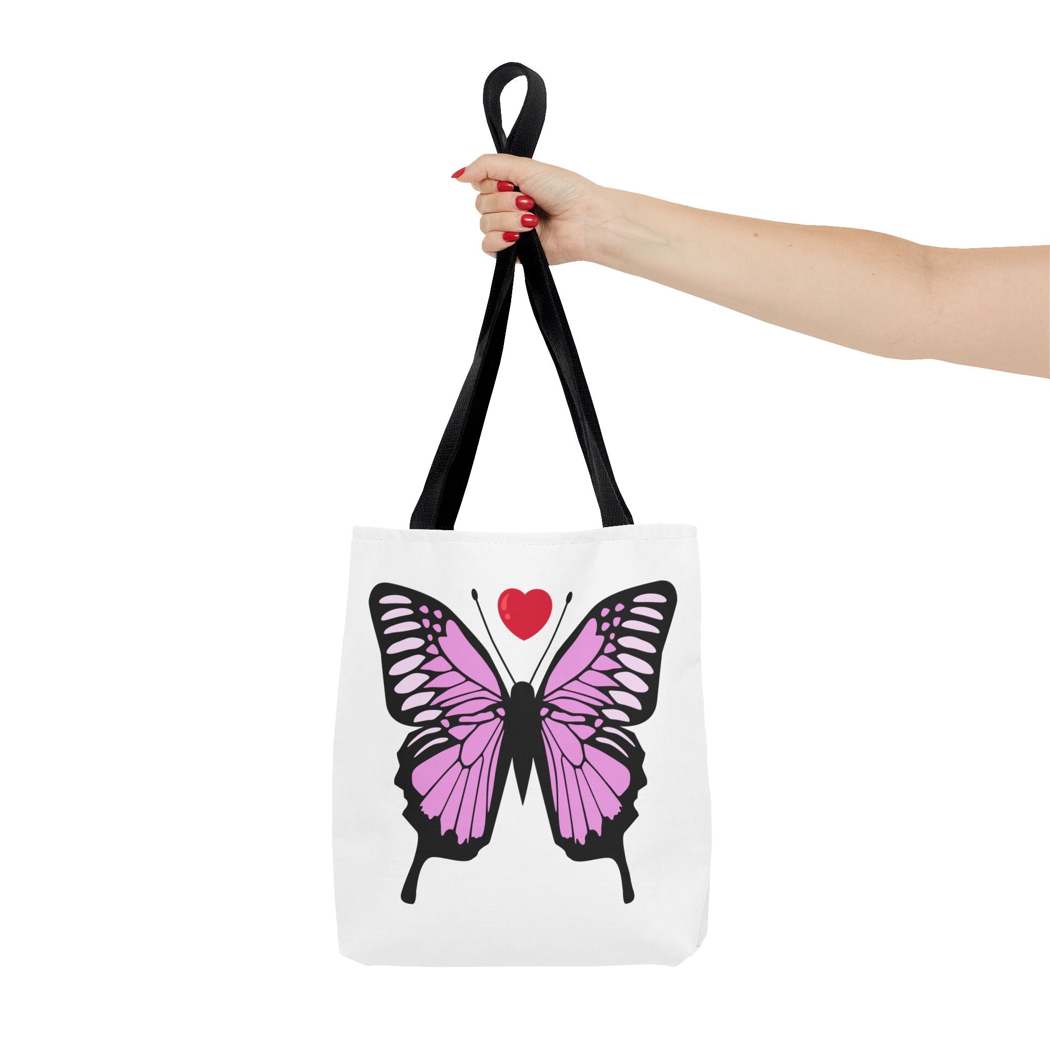 Pink Butterfly Tote Bag - Feminine Floral Design