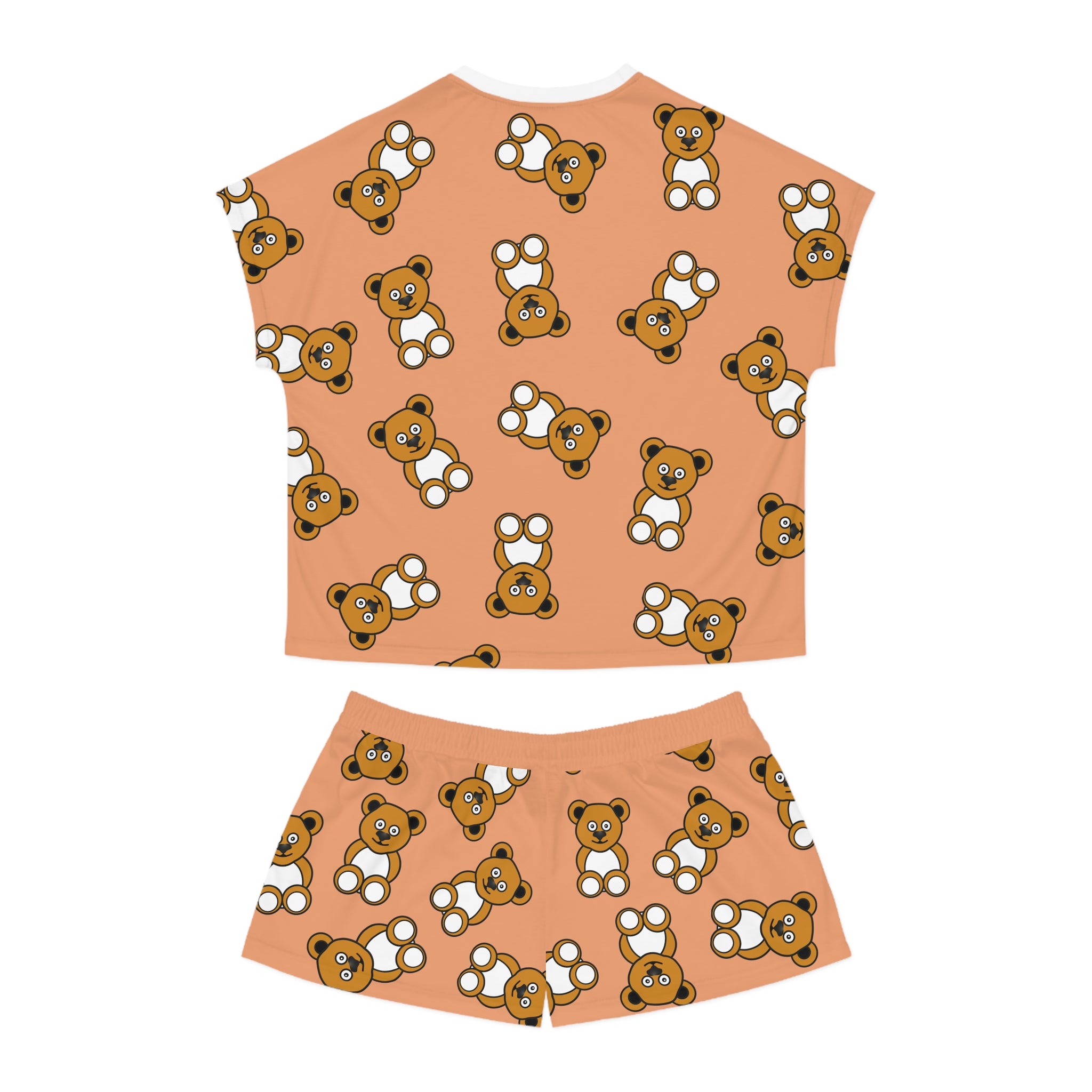 Cute Bears Pajama Set, Women's Sleepwear, Short PJs, Bear Lover Gift, Lounge Set