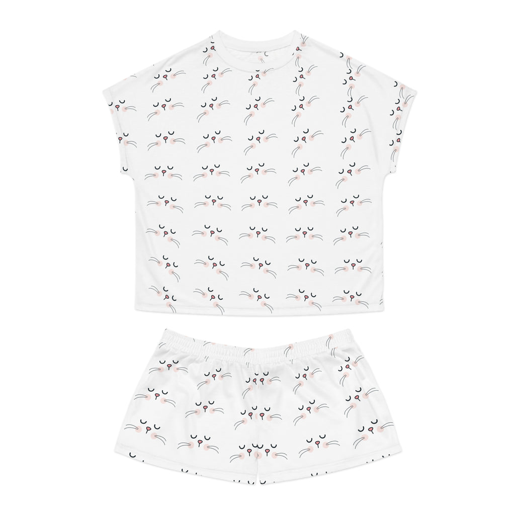 Sleepy Whiskers Pajama Set - Cute Pajama Set for Women - Short Pajamas - Sleepwear Set