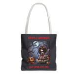 Halloween Doll With a Mix of Scary and Sweet Tote Bag