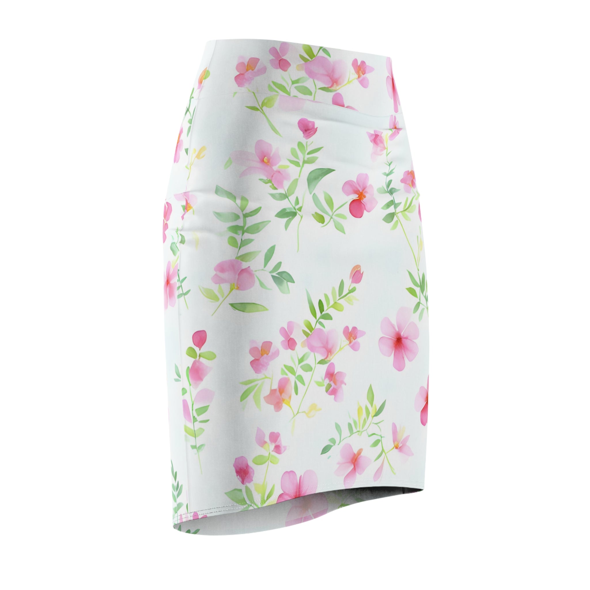 Blooming Grace Floral Skirt - Women's Pencil Skirt - Flower Patterned Skirt