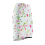 Blooming Grace Floral Skirt - Women's Pencil Skirt - Flower Patterned Skirt