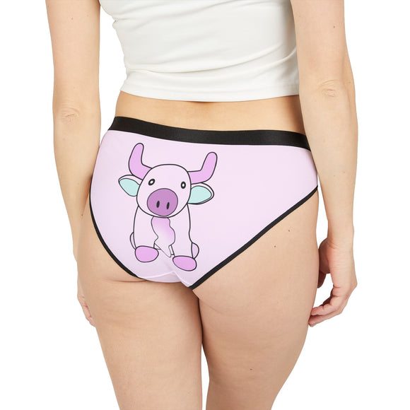 Moo Mood Women's Underwear - Cow Print Panties - Comfy Lingerie - Fun Intimates Gift