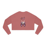 Self Love Club Kawaii Rabbit Face Sweatshirt, Women's Crop Top Jumper, Cute Bunny Pullover, Japanese Style Sweater, Gift for Her