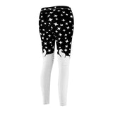 Women's Leggings - Star and Kawaii Cat Print - Cute Cat Yoga Pants - Galaxy Print - Athletic Tights