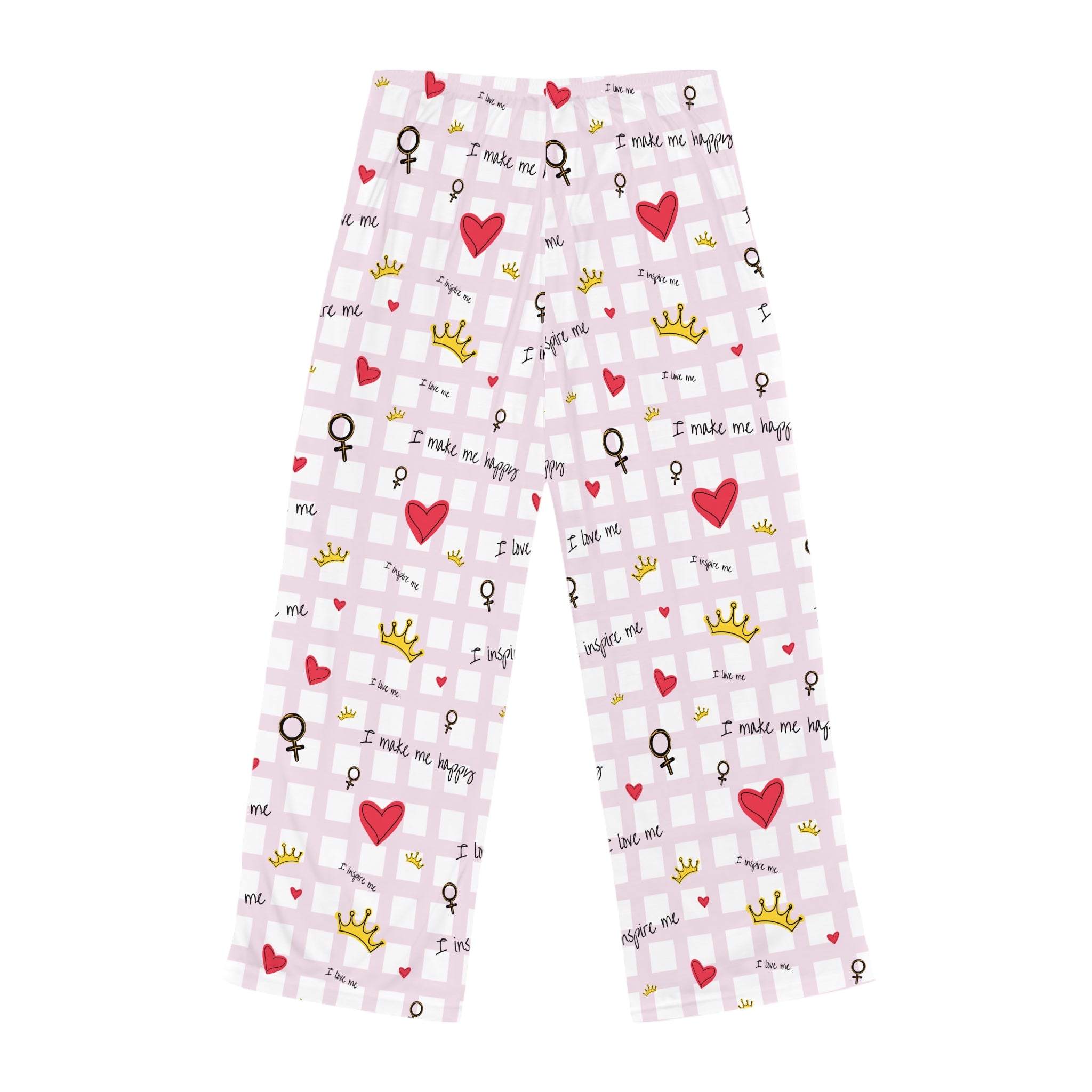 Cozy Hearts & Crowns Women's Pajama Pants