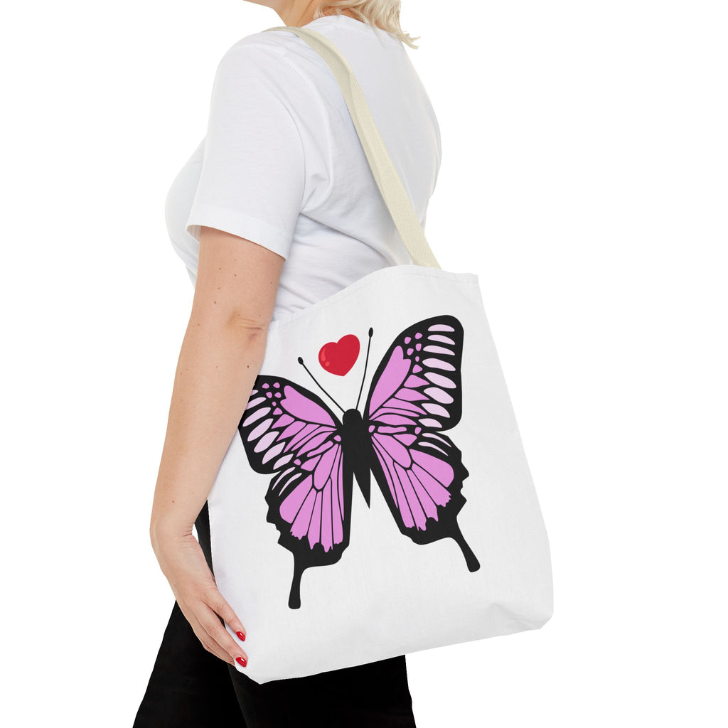 Pink Butterfly Tote Bag - Feminine Floral Design