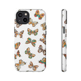 Butterflies Tough Cases, Phone Case, Protective Cover, Butterfly Pattern, Gift for Her, Unique Phone Accessory