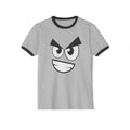Sinister Smirk Ringer Tee - Evil Grin Goth T-Shirt