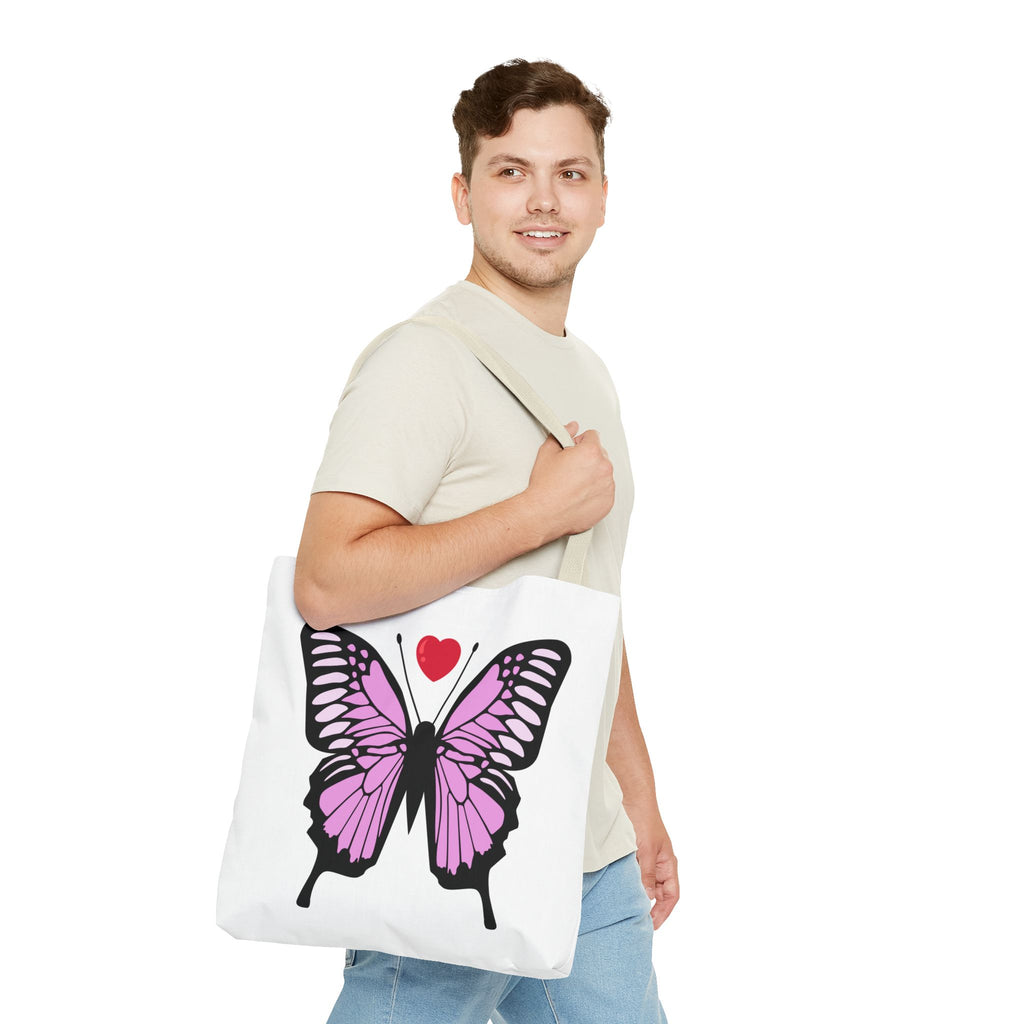 Pink Butterfly Tote Bag - Feminine Floral Design