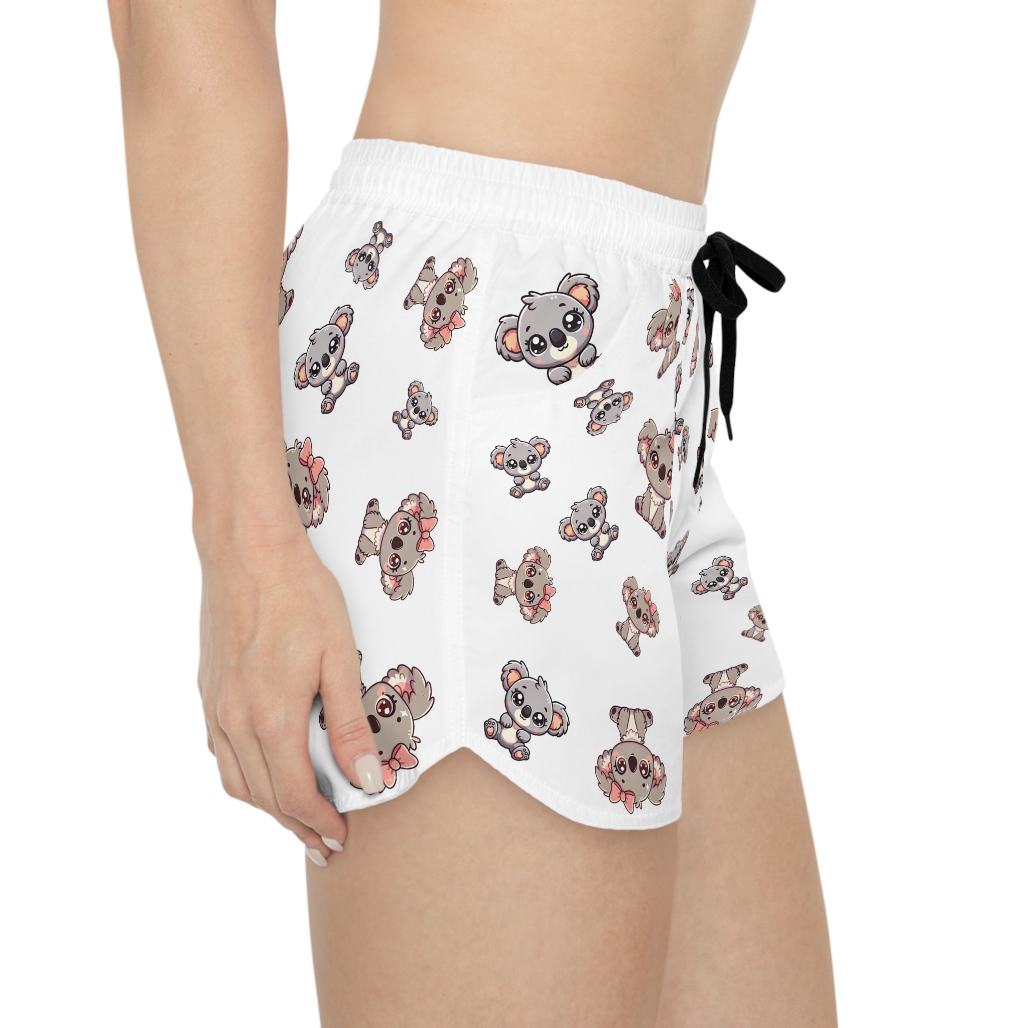 Cozy Koalas Casual Shorts, Cute Animal Print Lounge Wear, Comfy Women's Pajama Bottoms, Sleepwear Gift for Her, Summer Lounge Shorts
