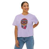 Sugar Skull Boxy Tee - Day of the Dead Women's Shirt