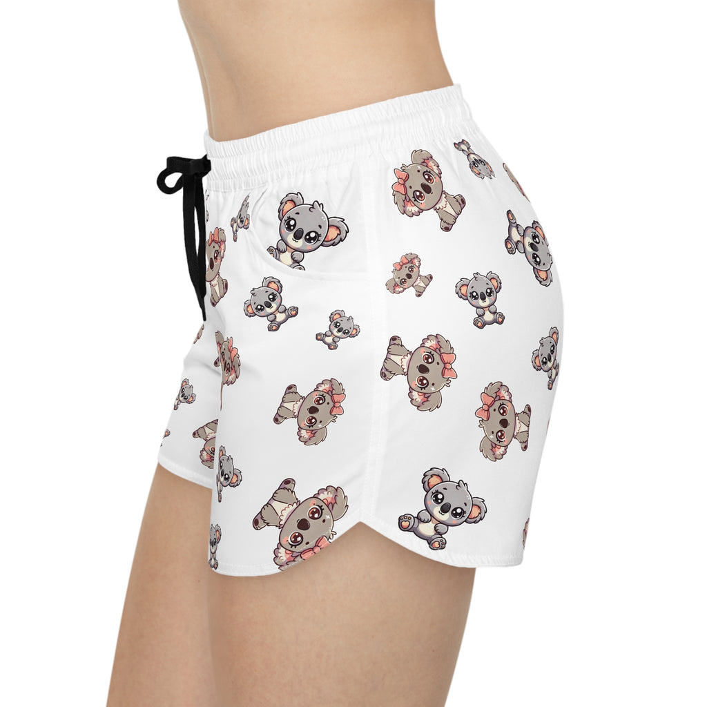 Cozy Koalas Casual Shorts, Cute Animal Print Lounge Wear, Comfy Women's Pajama Bottoms, Sleepwear Gift for Her, Summer Lounge Shorts