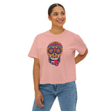 Sugar Skull Boxy Tee - Day of the Dead Women's Shirt
