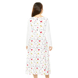 Hearts and Crowns Women's Long Sleeve Dress