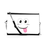 Cheeky Smiley Chain Bag – Women’s Multifunctional Satchel | Cute Crossbody or Shoulder Bag