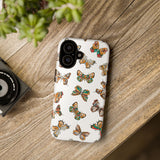 Butterflies Tough Cases, Phone Case, Protective Cover, Butterfly Pattern, Gift for Her, Unique Phone Accessory