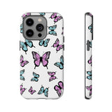 Butterfly Pattern White Background Tough Cases