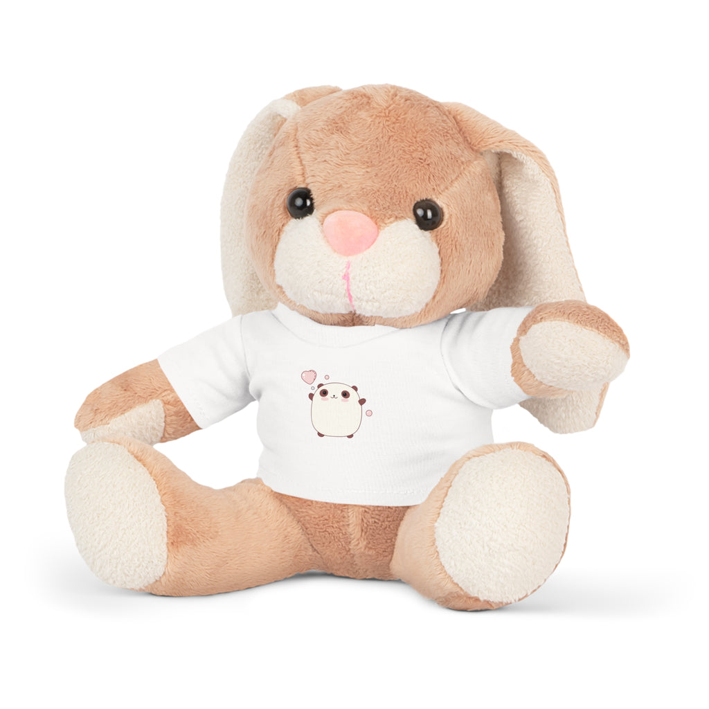 Cute Plush Toy with T-Shirt, Valentine's Day Gift - Stuffed Animal, Kid's Toy, Baby Shower, Nursery Decor, Gift for Her, Cuddly Toy
