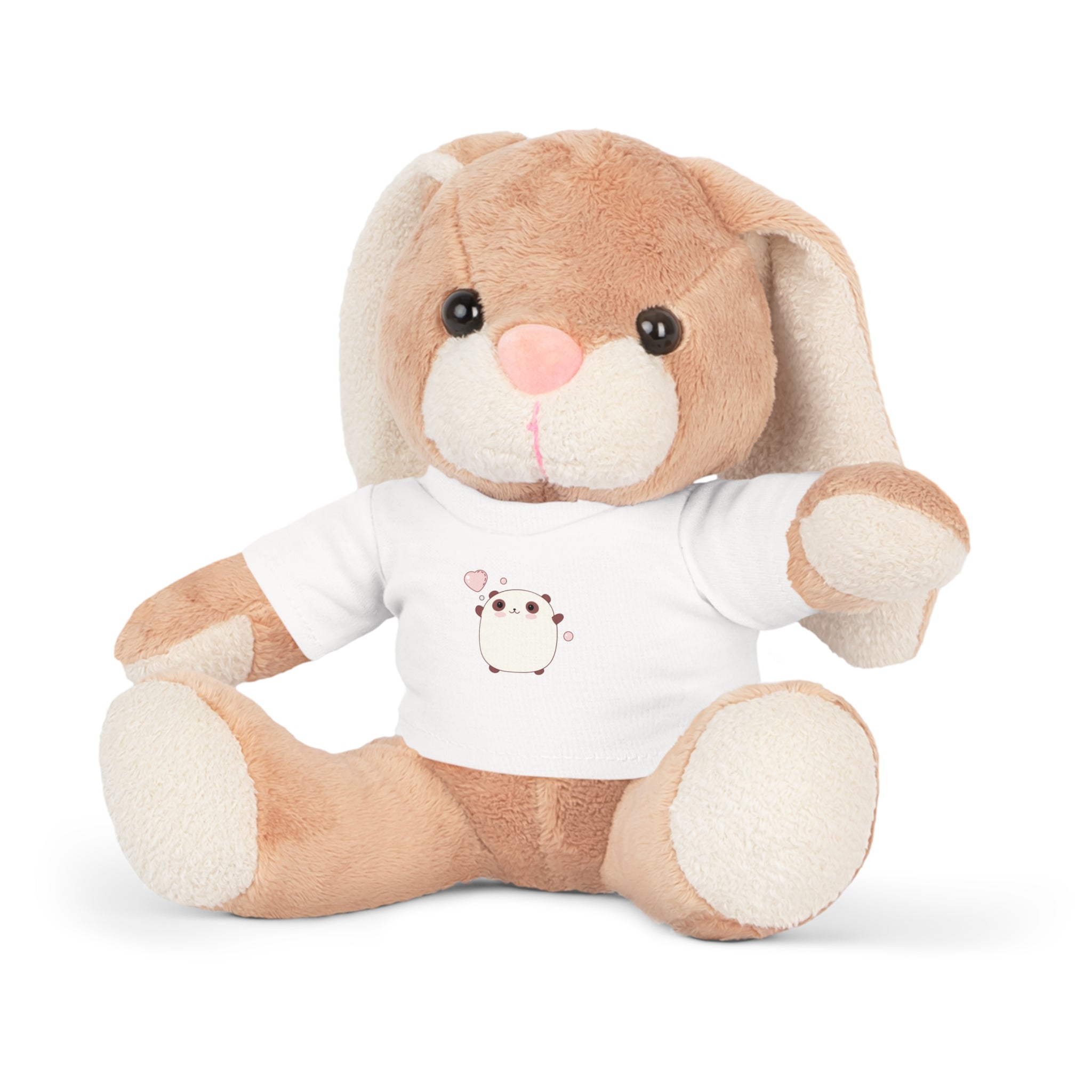 Cute Plush Toy with T-Shirt, Valentine's Day Gift - Stuffed Animal, Kid's Toy, Baby Shower, Nursery Decor, Gift for Her, Cuddly Toy
