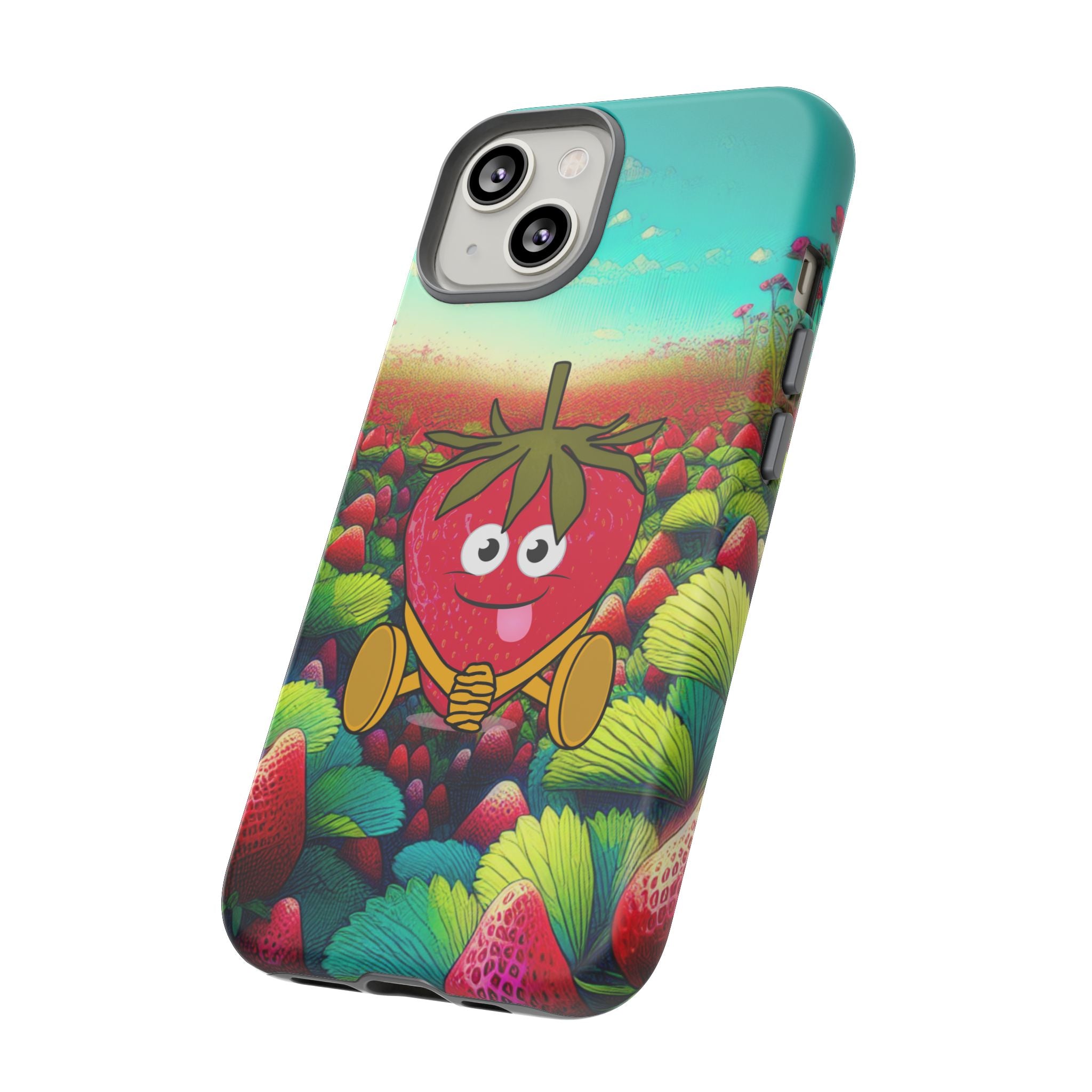 Cute Strawberry in the strawberry fields Tough Cases