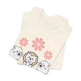 Cute Animal Tee - Hedgehog & Hamster Shirt - Happy Critter Top