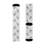 Cute Bears Pattern White Sublimation Socks