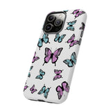 Butterfly Pattern White Background Tough Cases