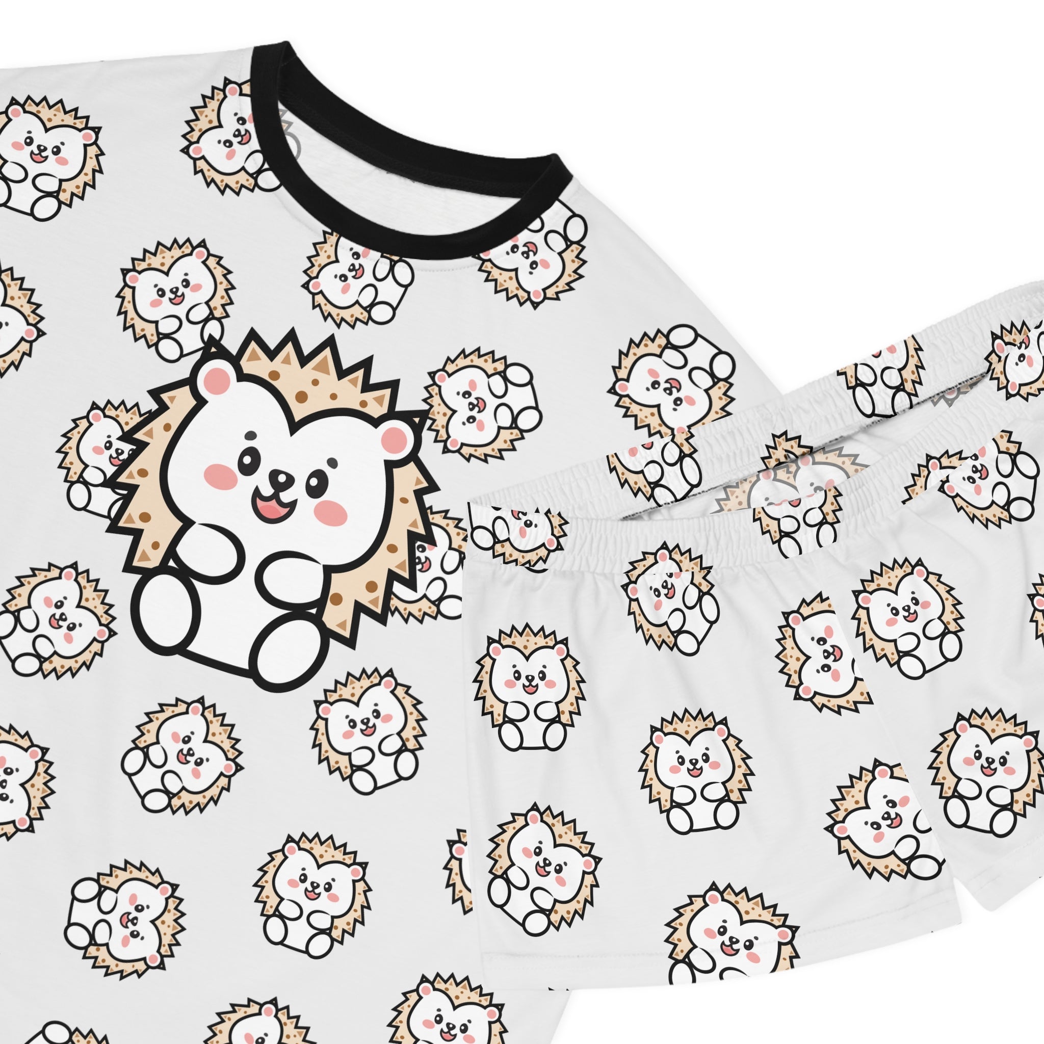 Happy Kawaii Hedgehog Pajama Set - Cute PJ Shorts - Adorable Sleepwear