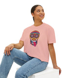 Sugar Skull Boxy Tee - Day of the Dead Women's Shirt