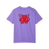 Kawaii Devil Shirt, Cute Demon Garment-Dyed T-shirt, Pastel Grunge Top, Harajuku Inspired Clothing