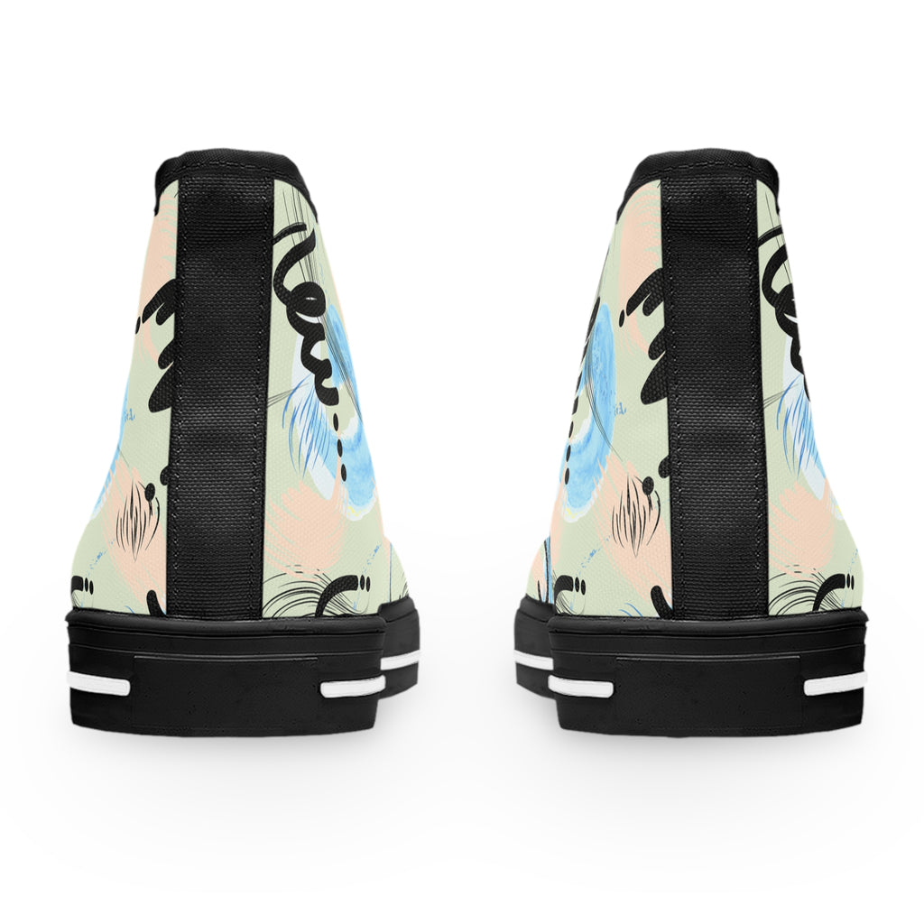 Abstract Art High Top Sneakers
