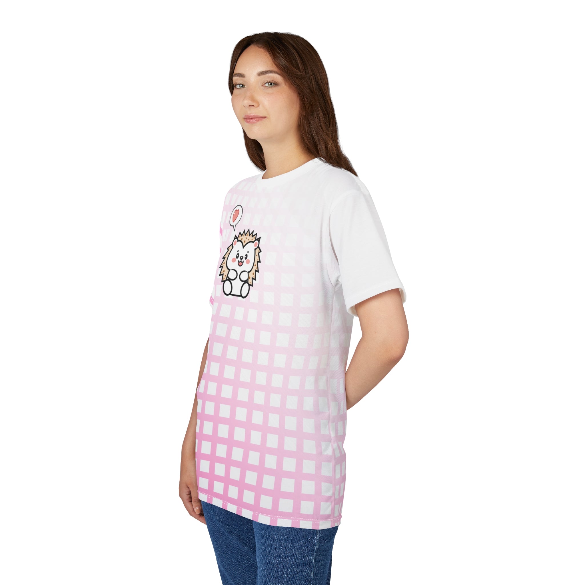 Love Hedge Unisex Tee - Valentine's Day Cute Hedgehog Graphic Shirt