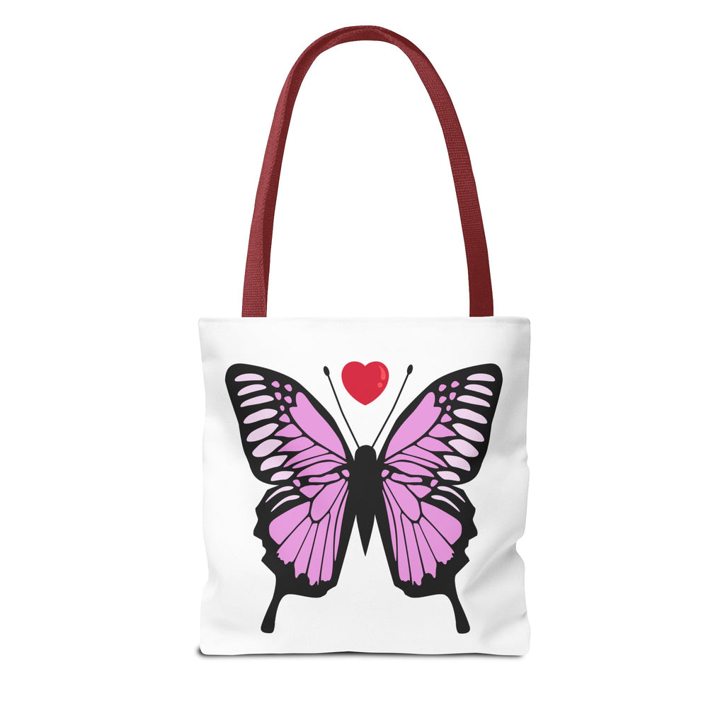 Pink Butterfly Tote Bag - Feminine Floral Design