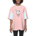 Kawaii Cow Women's Oversized Short-Sleeve T-Shirt-Heavyweight 225g