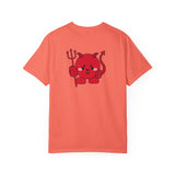 Kawaii Devil Shirt, Cute Demon Garment-Dyed T-shirt, Pastel Grunge Top, Harajuku Inspired Clothing