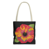 Poppy Tote Bag - Floral Canvas Shoulder Bag for Women, Flower Printed Grocery Tote, Reusable Shopping Handbag, Eco-Friendly Beach Bag, Gift