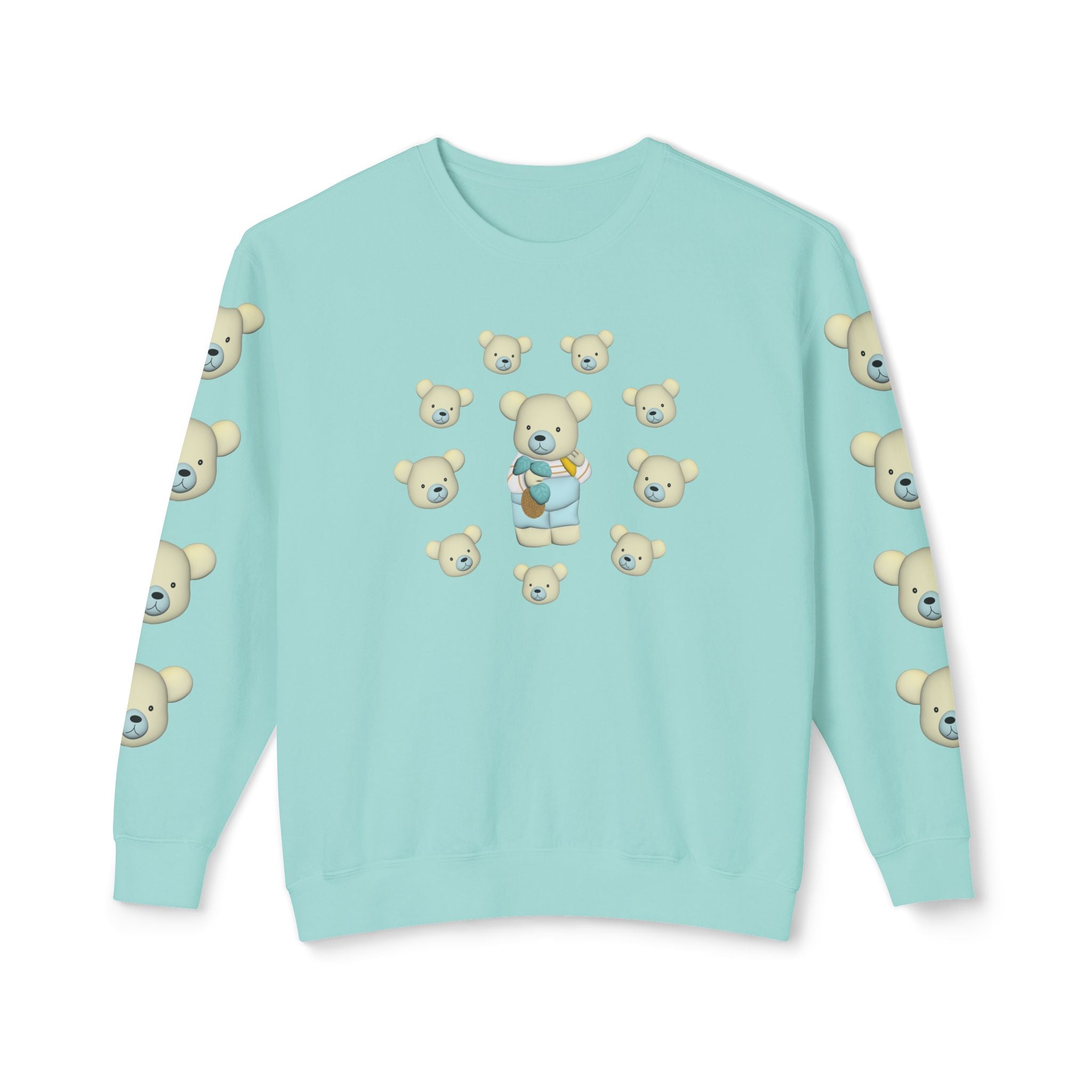 Garden Bear and Bear Heads Sweatshirt, Cute Wildlife Jumper, Nature Lover Gift, Cozy Outdoor Apparel, Woodland Animal Clothing, Forest